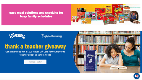 Meijer Kleenex 'Thank a Teacher Giveaway' Display Ad